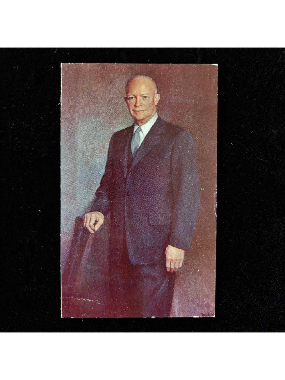 Vintage Postcard 1957 Family Reunion Ike Dwight D Eisenhower President Portrait